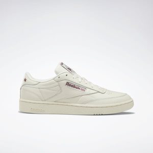 Reebok Club C 85 Turnschuhe Herren - Weiß/Bordeaux - DE 425-WMF